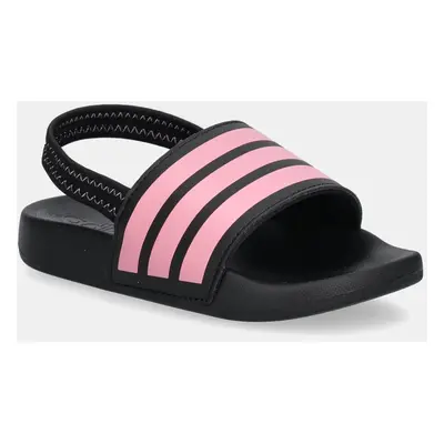 Dětské pantofle adidas ADILETTE ESTRAP černá barva, JR5330