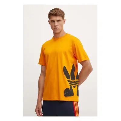 Bavlněné tričko adidas Originals oranžová barva, s potiskem, IX6749