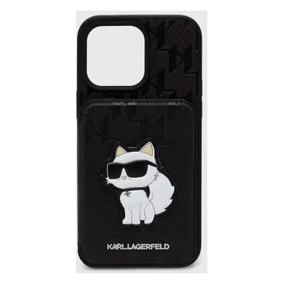 Obal na telefon Karl Lagerfeld iPhone 15 Pro Max 6.7" černá barva