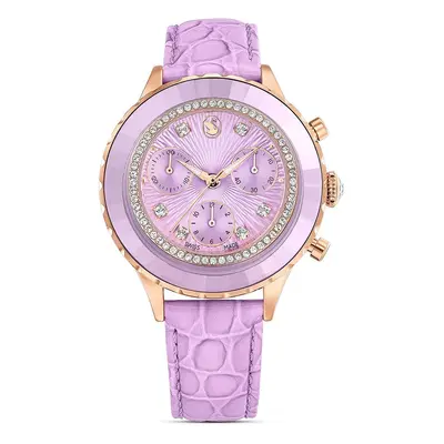 Hodinky Swarovski OCTEA CHRONO fialová barva, 5690804