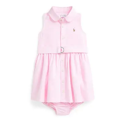 Dětské bavlněné šaty Polo Ralph Lauren růžová barva, mini, 310969058002