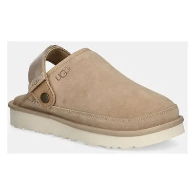 Pantofle UGG Goldencoast Clog II pánské, béžová barva, 1166915-SAN