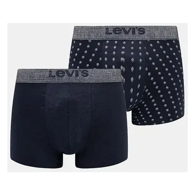 Boxerky Levi's 2-pack pánské, tmavomodrá barva, 37149-1038