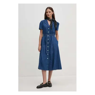 Džínové šaty Polo Ralph Lauren midi, 211941462