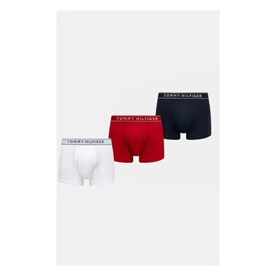 Boxerky Tommy Hilfiger 3-pack pánské, tmavomodrá barva, UM0UM03520