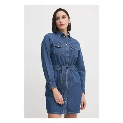 Džínové šaty Pepe Jeans REGULAR DENIM DRESS modrá barva, mini, PL953581HX6