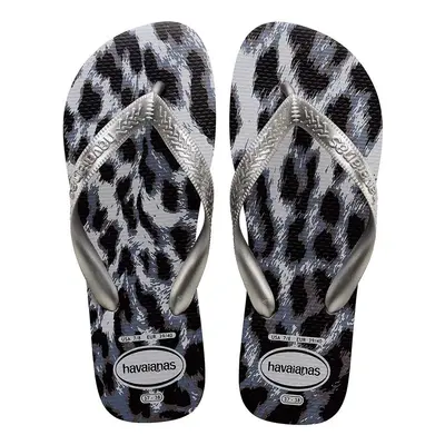 Žabky Havaianas TOP ANIMALS dámské, šedá barva, na plochém podpatku, 4132920.3499