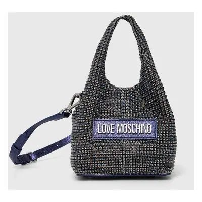 Kabelka Love Moschino tmavomodrá barva, JC4044PP1LLP100A