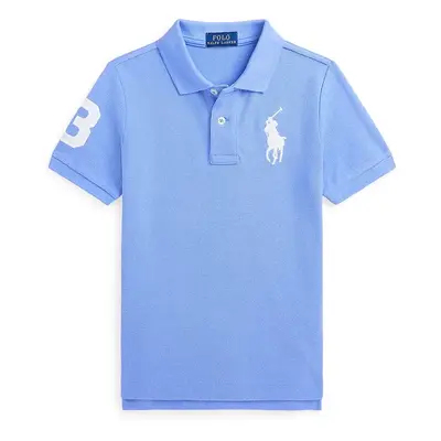 Dětská bavlněná polokošile Polo Ralph Lauren modrá barva, 322703635108