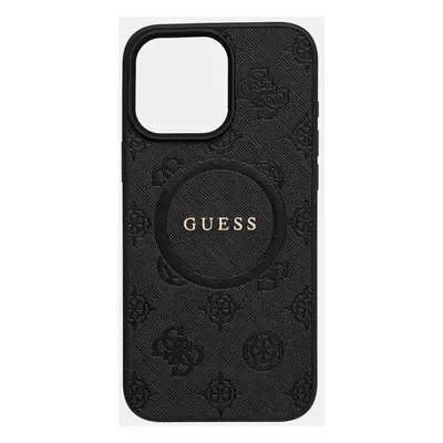 Obal na telefon Guess iPhone 16 Pro Max 6.9 černá barva, GUHMP16XPSAPSMEK