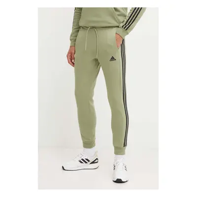 Tepláky adidas Essentials zelená barva, s aplikací, JE0343