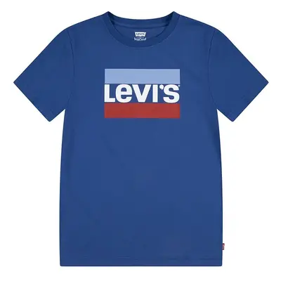 Dětské tričko Levi's modrá barva, s potiskem