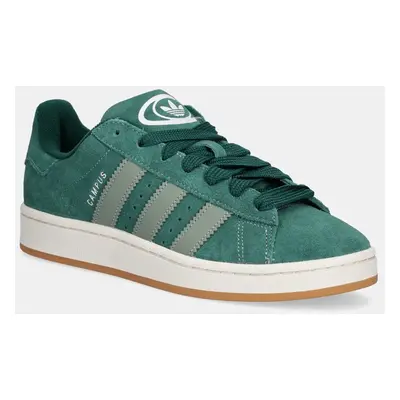 Semišové sneakers boty adidas Originals Campus 00s zelená barva, JH8794