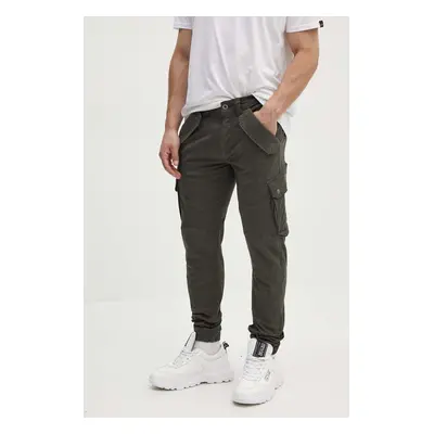 Kalhoty Alpha Industries Combat Pant LW pánské, zelená barva, ve střihu cargo, 126215