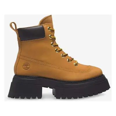 Semišové boty Timberland Sky 6 IN Laceup dámské, hnědá barva, na platformě, lehce zateplené, A2K