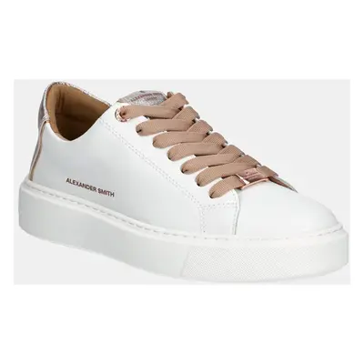 Sneakers boty Alexander Smith London bílá barva, ALBBLDW8290WCP