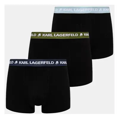 Boxerky Karl Lagerfeld 3-pack pánské, černá barva, A1M47021