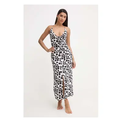 Plážové šaty Max Mara Beachwear černá barva, 2416621049600