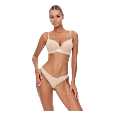 Podprsenka GOD SAVE QUEENS SECOND SKIN BRA WIRE-FREE béžová barva, GSQ-135-114