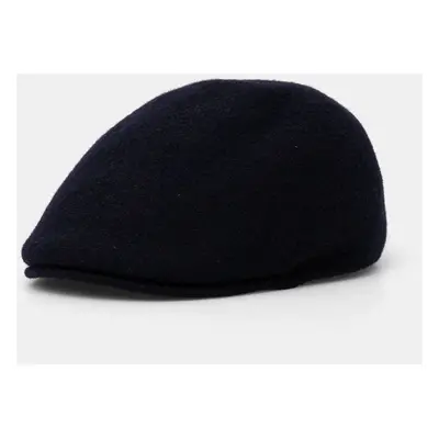 Vlněná čepice Kangol tmavomodrá barva, vlněná