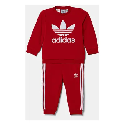 Dětská tepláková souprava adidas Originals červená barva, JC6510