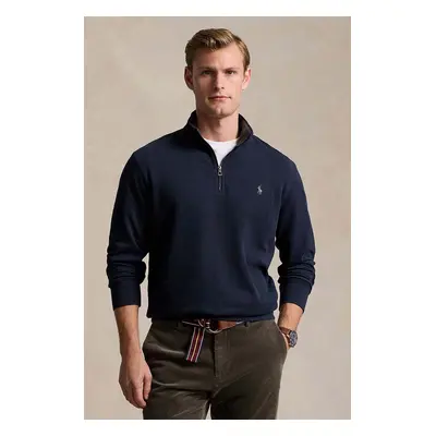 Mikina Polo Ralph Lauren pánská, tmavomodrá barva, hladká, 710812963