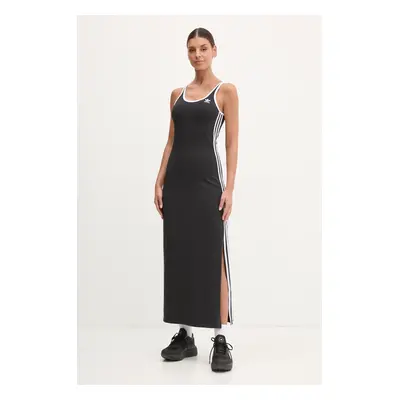 Šaty adidas Originals 3S TANK DRESS černá barva, midi, JD4619