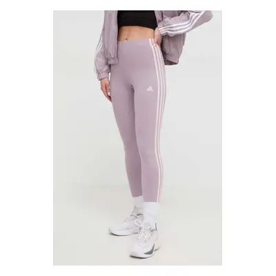 Legíny adidas dámské, fialová barva, vzorované, IR5334