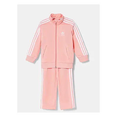 Dětská tepláková souprava adidas Originals růžová barva, JC6502