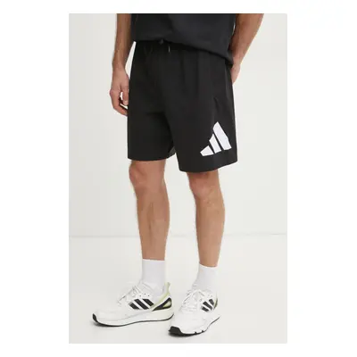 Kraťasy adidas Essentials pánské, černá barva, IS6909