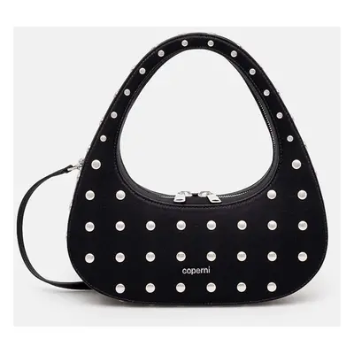 Kabelka Coperni Studded Crossbody Baguette Swipe Bag černá barva, COPBA60STF9003