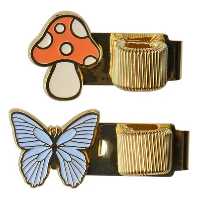 Sada klipů na propisky Designworks Ink Butterfly & Mushroom 2-pack více barev