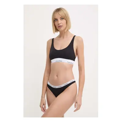 Tanga Calvin Klein Underwear černá barva, 000QD5043E