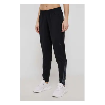 Kalhoty adidas Performance HB6501 dámské, černá barva, hladké