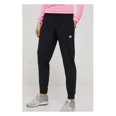 Tréninkové kalhoty adidas Performance Versatile HD9622 dámské, černá barva, jednoduché, high wai