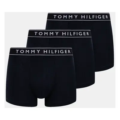 Boxerky Tommy Hilfiger 3-pack pánské, tmavomodrá barva, UM0UM03520