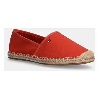 Espadrilky Tommy Hilfiger FLAG CANVAS ESPADRILLE oranžová barva, FW0FW08541