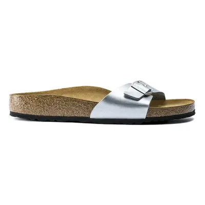 Pantofle Birkenstock Madrit dámské, stříbrná barva