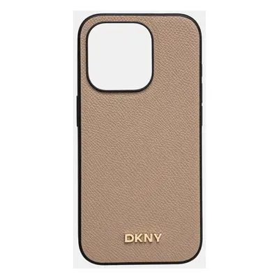 Obal na telefon Dkny iPhone 15 Pro 16.1 béžová barva, DKHMP15LPGHLME