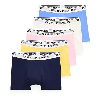 Boxerky Polo Ralph Lauren 5-pack pánské, žlutá barva, 714864292