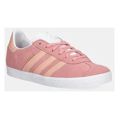 Dětské semišové sneakers boty adidas Originals GAZELLE růžová barva, JP5541