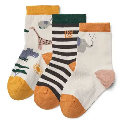 Dětské ponožky Liewood Silas Socks 3-Pack 3-pack bílá barva, LW20014