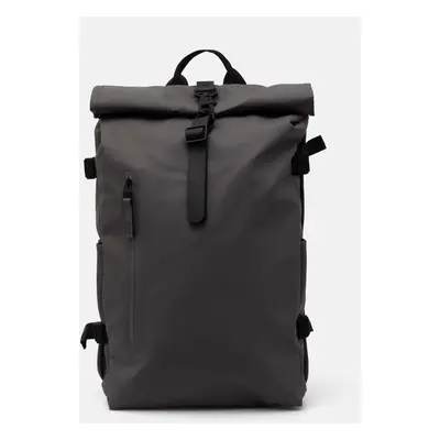 Batoh Rains Rolltop Rucksack Large W3 šedá barva, velký, hladký, 14590-13