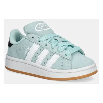 Dětské semišové sneakers boty adidas Originals CAMPUS 00s tyrkysová barva, JP5511