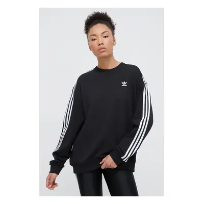 Mikina adidas Originals dámská, černá barva, s aplikací, IU2423