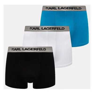 Boxerky Karl Lagerfeld 3-pack pánské, šedá barva, A1M47020