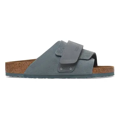 Kožené pantofle Birkenstock Kyoto dámské, šedá barva, 1029157