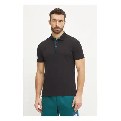 Bavlněné polo tričko The North Face Premium Slim černá barva, NF0A8C1NJK31