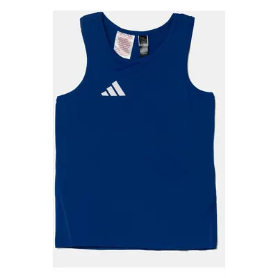 Dětský top adidas modrá barva, s potiskem, IT5059