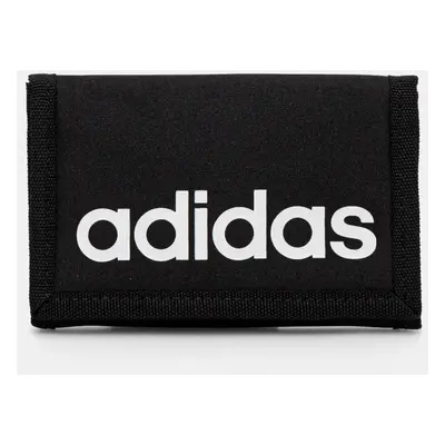 Peněženka adidas LINEAR WALLET černá barva, JE8346